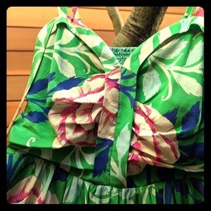 Floral Silk Dress w/Pockets!